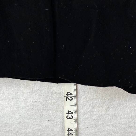 Vintage Nat Kaplan New York Black Velvet Shift Dress Metallic Trim Union Made 14 - Picture 8 of 16